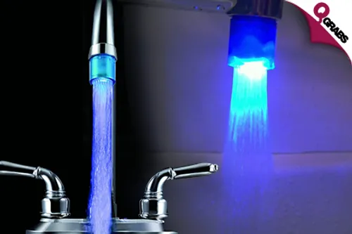 From QR19 Have Fun with Water with Color-Changing Faucet Lights & Color Changing LED Shower Heads! (Up to QR189 Value)